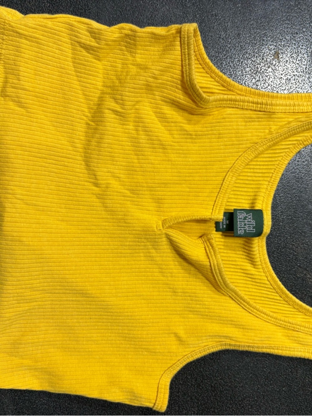 Wild Fable Bright Yellow Ribbed Tank